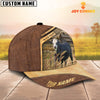 Uni Black Baldy Cattle Customized Name Brown Farm Cap