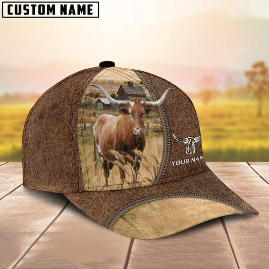 Uni Texas Longhorn Farming Personalized Name Cap