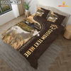 Uni Goat Custom Text Leather Pattern Bedding Set