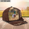 Uni Duck Customized Name Leather Pattern Cap