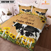 Uni Holstein Stay Humble And Kind Custom Name Bedding Set