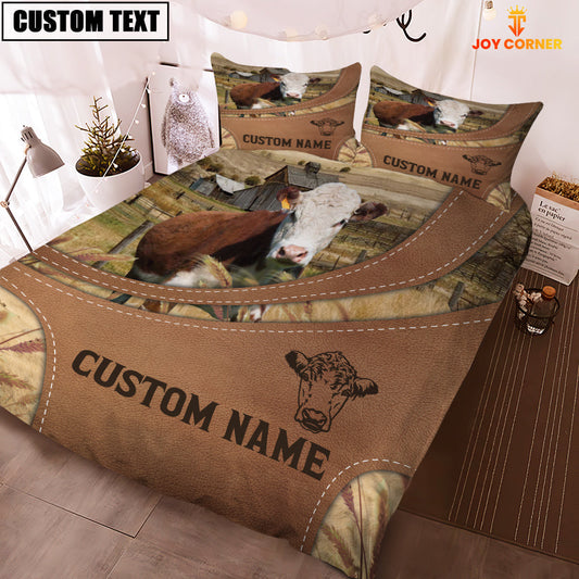 Uni Custom Name Hereford On Farm Bedding Set