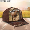 Uni Texas Longhorn Customized Name Leather Pattern Cap