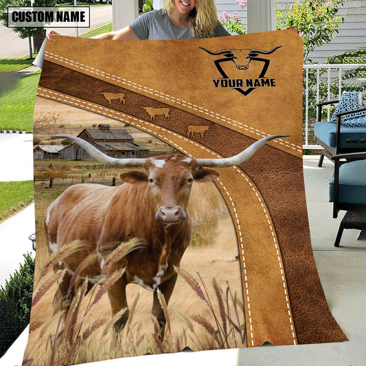 Uni Texas Longhorn Custom Name Blanket Collection