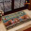 Uni Red Angus Hope You Bought Alcohol Custom Name Doormat