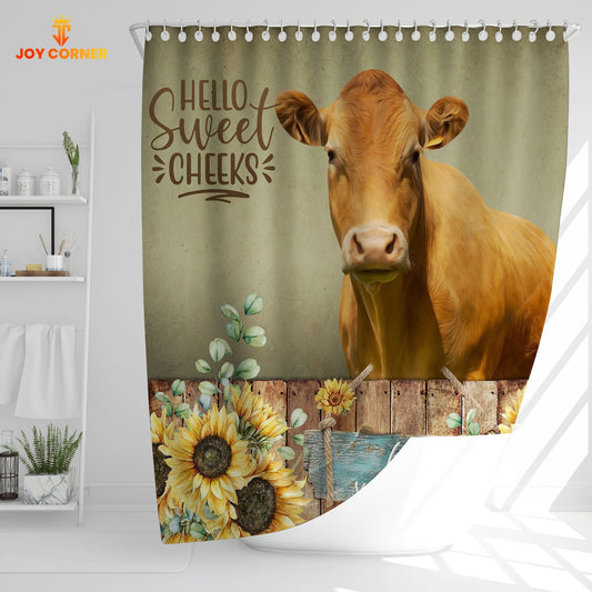 Uni Limousin Hello Sweet Cheeks 3D Shower Curtain