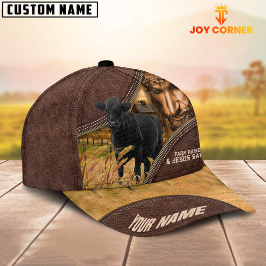 Uni Black Angus Farm & Jesus Customized Name Cap