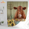 Uni Red Angus Hello Sweet Cheeks 3D Shower Curtain