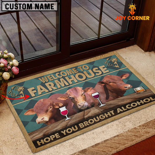 Uni Beefmaster Hope You Bought Alcohol Custom Name Doormat