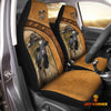 Uni Holstein Pattern Customized Name 3D Car Seat Cover Set (2PCS)