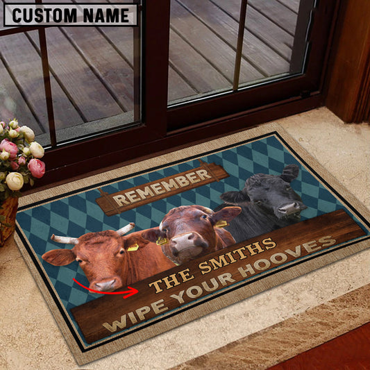 Uni Dexter Wipe Your Hooves Custom Name Doormat