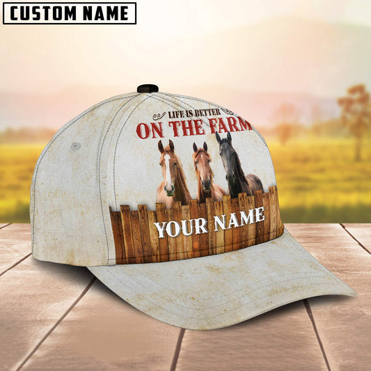 Uni Horse Better On The Farm Customized Name Cap