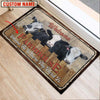 Uni Black Baldy Custom Name - Home To Where The Herd Is FarmHouse Doormat