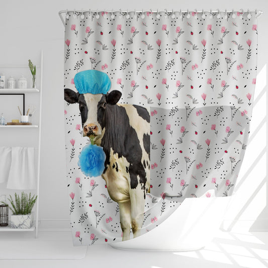Uni Holstein Flower 3D Shower Curtain