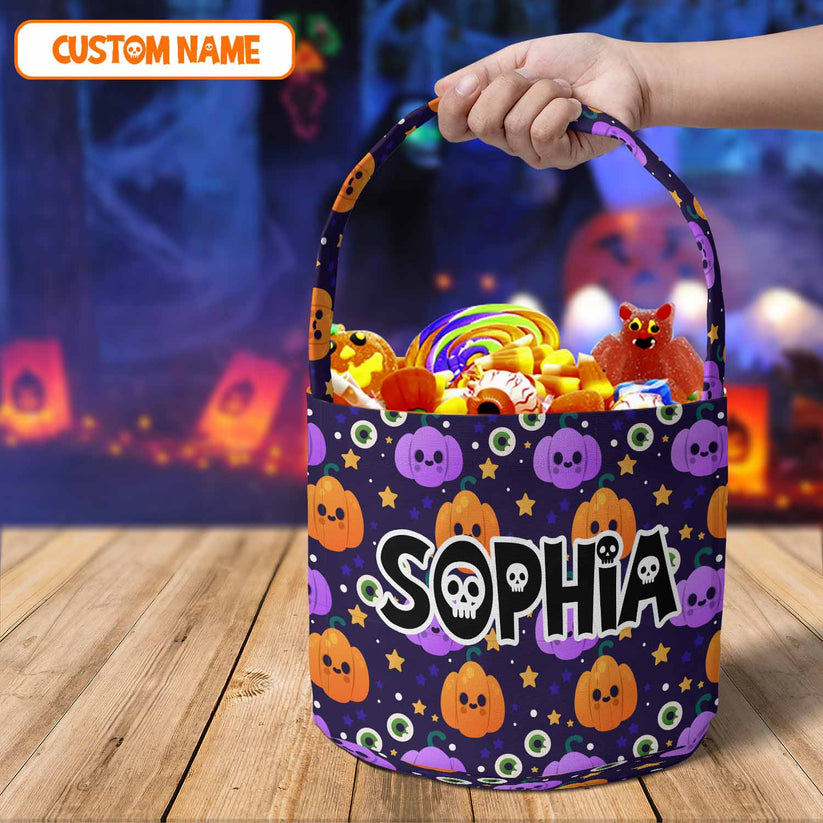 Uni Personalized Name Halloween Basket UniJames