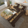 Uni Charolais Custom Text Leather Pattern Bedding Set