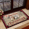 Uni GYR Faith Family Farming Custom Name Doormat