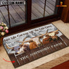 Uni Texas Longhorn Custom Name - Live Like Someone Left The Gate Open Doormat