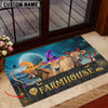 Uni Jersey Farmhouse Halloween Custom Name Doormat