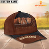 Uni Red Angus Happiness Zipper Pattern Customized Name Cap
