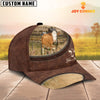 Uni Fleckvieh On The Farm Customized Name Leather Pattern Cap