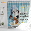 Uni Brahman Dirty Boots, Messy Hair, Happy Heart  3D Shower Curtain