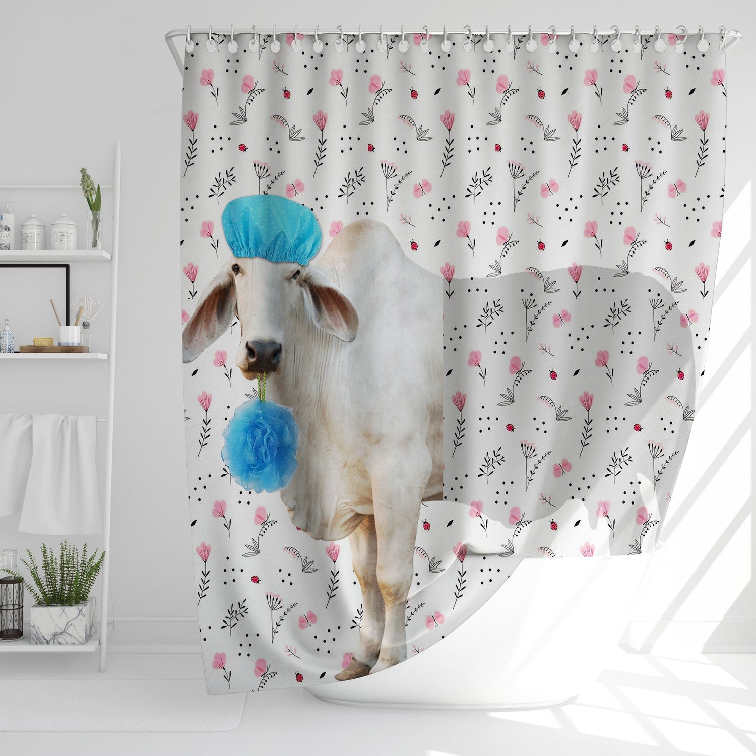 Uni Cattle Shower Curtain