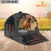 Uni Horse Customized Name US Flag Net Cap