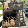 Uni Personalized Name Black angus A Good Day Blanket