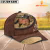 Uni Horse On The Farm Customized Name Leather Pattern Cap