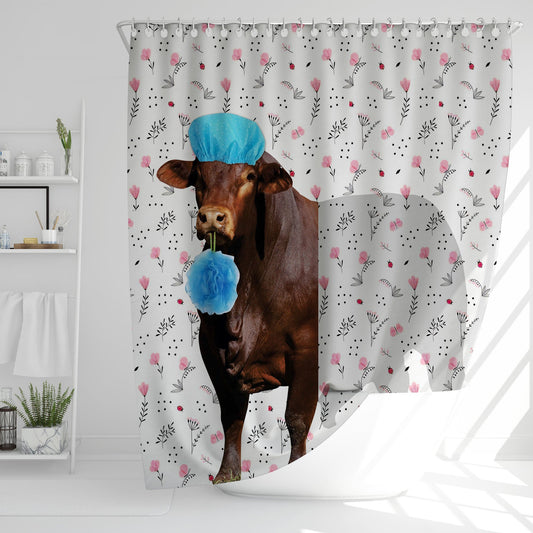 Uni Beefmaster Flower 3D Shower Curtain
