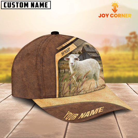 Uni Sheep Customized Name Brown Farm Cap