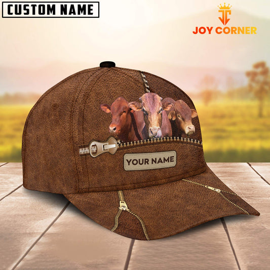 Uni Beefmaster Cattle Zipper Pattern Customized Name Cap