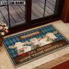 Uni Charolais No Horn Wipe Your Hooves Custom Name Doormat