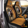 Uni Shorthorn Pattern Customized Name 3D Car Seat Cover Set (2PCS)