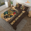 Uni Chicken Custom Text Leather Pattern Bedding Set