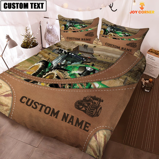 Uni Custom Name Tractor On Farm Bedding Set