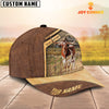 Uni Texas Longhorn Cattle Customized Name Brown Farm Cap