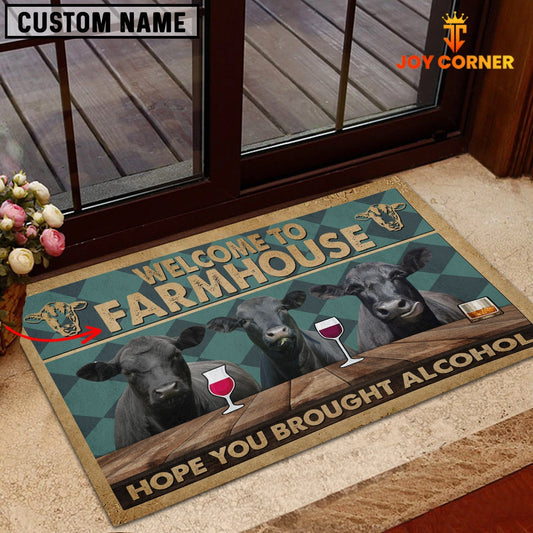 Uni Black Angus Hope You Bought Alcohol Custom Name Doormat