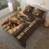 Uni Texas Longhorn Custom Text Leather Pattern Bedding Set