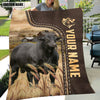 Uni Personalized Name Brangus Leather Pattern Blanket