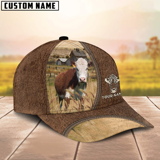 Uni Hereford Farming Personalized Name Cap