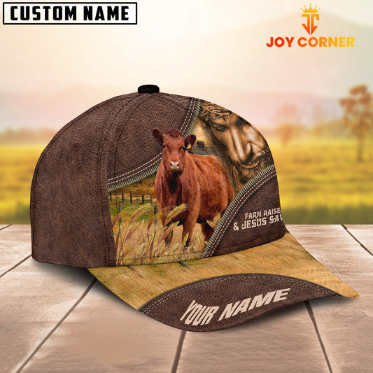 Uni Red Angus Farm & Jesus Customized Name Cap