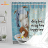 Uni Goat Dirty Boots, Messy Hair, Happy Heart  3D Shower Curtain