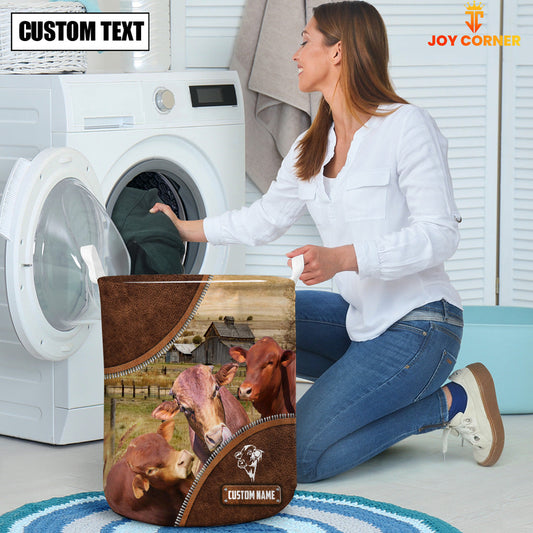 Uni Beefmaster Cow Custom Name Laundry Basket