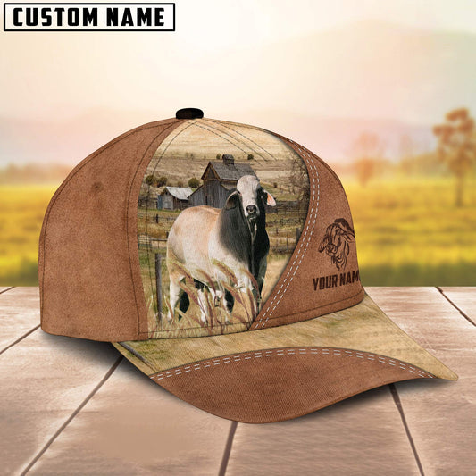 Uni Brahman Customized Name Brown Cap