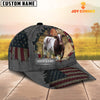 Uni Shorthorn Customized Name US Flag Net Cap