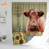 Uni Shorthorn Hello Sweet Cheeks 3D Shower Curtain