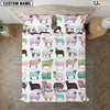 Uni Sheep Breed Pattern Custom Name Bedding Set