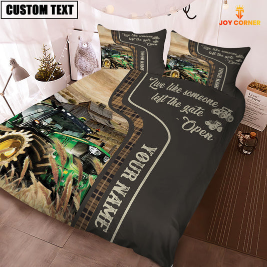 Uni Tractor Like Someone Left The Gate Open Customized Name 3D Bedding Set